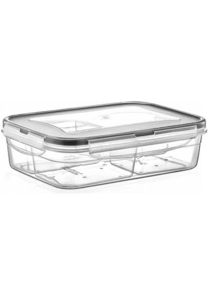 4 Bölmeli Sızdırmaz Contalı Kilitli Kapaklı 1 Litre Erzak Saklama Kabı -LC520