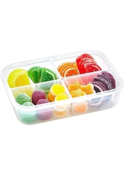 4 Bölmeli Sızdırmaz Contalı Kilitli Kapaklı 1 Litre Erzak Saklama Kabı -LC520 indirimleri