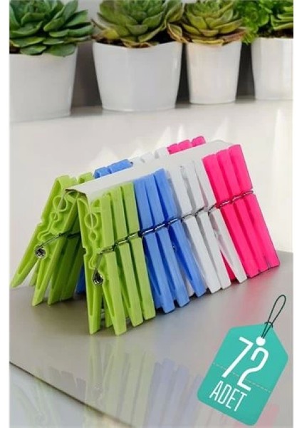 Plastik Çamaşır Mandalı 72 Adet