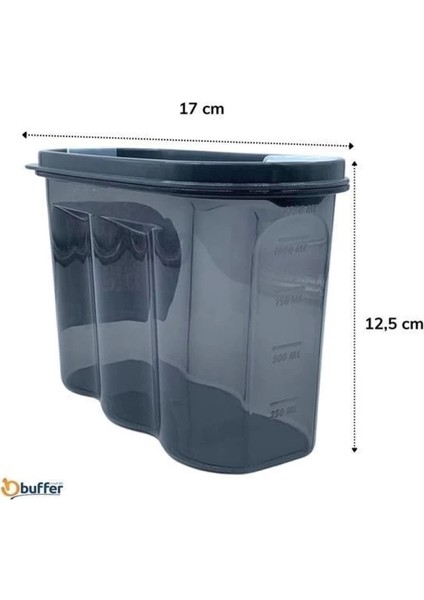 2 Kapaklı Ölçekli Erzak Saklama Kabı - 1,2 Litre - SA930 indirimleri