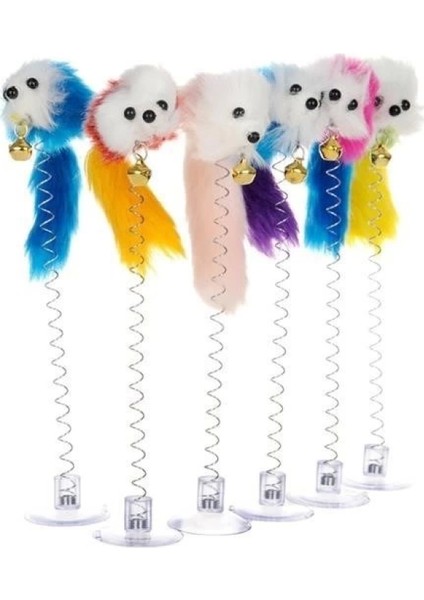 2li Vantuzlu Fareli Tüylü Hareketli Çanlı ve Esneyen Eğlenceli Peluş Kedi Oyuncağı fırsatları