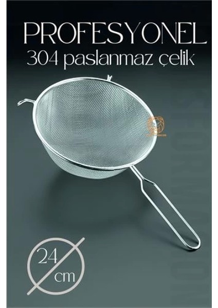 24 cm Süzgeç 304 Paslanmaz Çelik