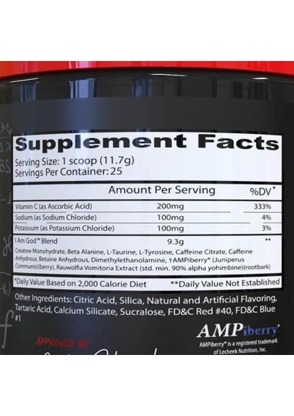 I Am God Preworkout High Stim Creatine Dmae Energy Focus Endurance Muscle Growth fiyatları