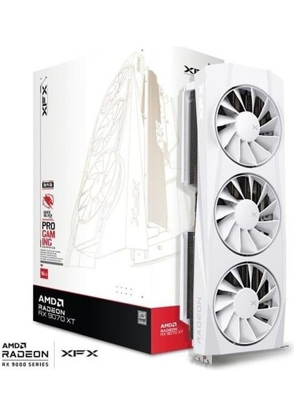 16GB RX9070XT Quıcksılver Whıte RX-97TQICKW9 Gddr6 256BIT Pcıe 5.0 Beyaz