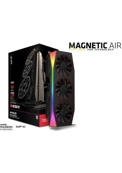 16GB RX9070XT Magnetıc Aır Edıtıon RX-97TMARGB9 Gddr6 256BIT Rgb Pcıe 5.0