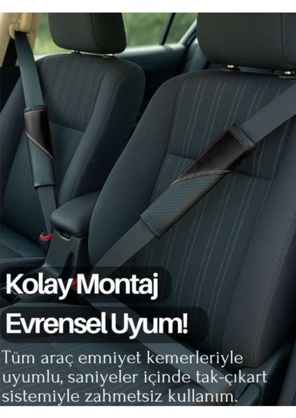 2'li Kemer Pedi ve Geçmeli Direksiyon Kılıfı | Universal| Konfor | Kolay Montaj | Oto Aksesuar fiyatları