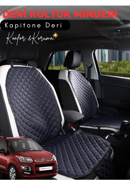 Citroen C3 Picasso Uyumlu 2'li Deri Koltuk Minderi | Koruma | Hızlı Montaj | Su geçirmez | a2