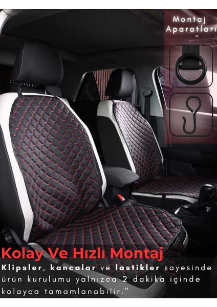 Citroen Berlingo Uyumlu 2'li Deri Koltuk Minderi | Tam Koruma | Hızlı Montaj | Su geçirmez | a1 indirimleri