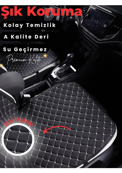Peugeot 107 Uyumlu 2'li Deri Koltuk Minderi | Terletmez | Kolay Montaj | Oto Aksesuar | A3 fiyatları