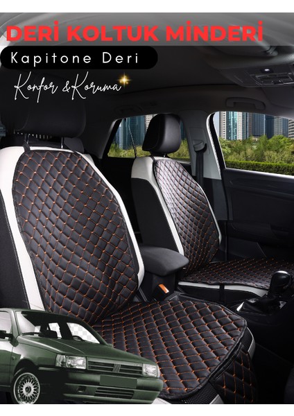 Tofaş Tempra Uyumlu 2'li Deri Koltuk Minderi | Terletmez | Universal | Oto Aksesuar | A5