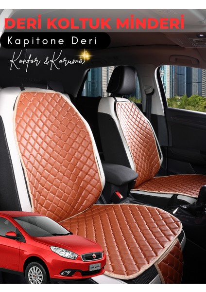Fiat Sieana Uyumlu 2'li Deri Koltuk Minderi | Terletmez | Universal | Tam Koruma | A6