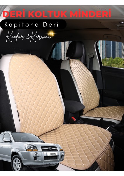 Hyundai Tucson Uyumlu 2'li Deri Koltuk Minderi | Tam Koruma | Hızlı Montaj | Su geçirmez | a7