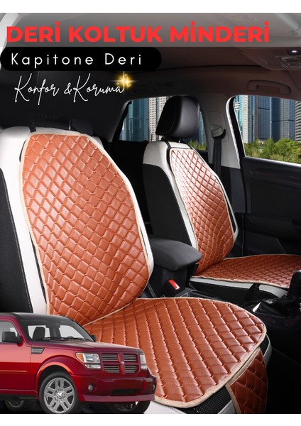 Dodge Nitro Uyumlu 2'li Deri Koltuk Minderi | Terletmez | Universal | Oto Aksesuar | A6