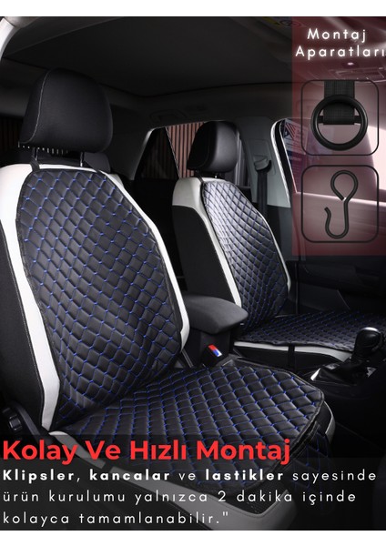 Fiat Doblo Uyumlu 2'li Deri Koltuk Minderi | Terletmez | Universal | Oto Koltuk Kılıfı | A2 indirimleri