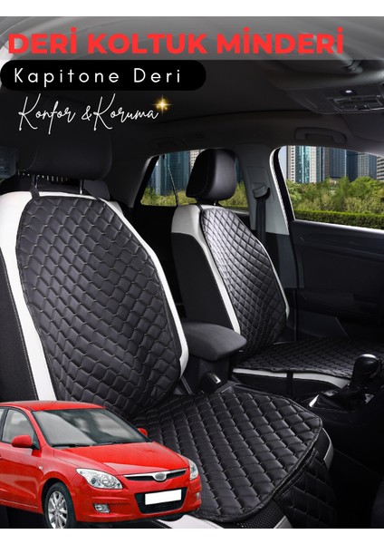 Hyundai I30 Uyumlu 2'li Deri Koltuk Minderi | Universal | Hızlı Montaj | Su Geçirmez | A4
