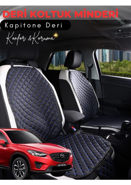 Mazda Cx5 Uyumlu 2'li Deri Koltuk Minderi | Tam Koruma | Hızlı Montaj | Su geçirmez | a2