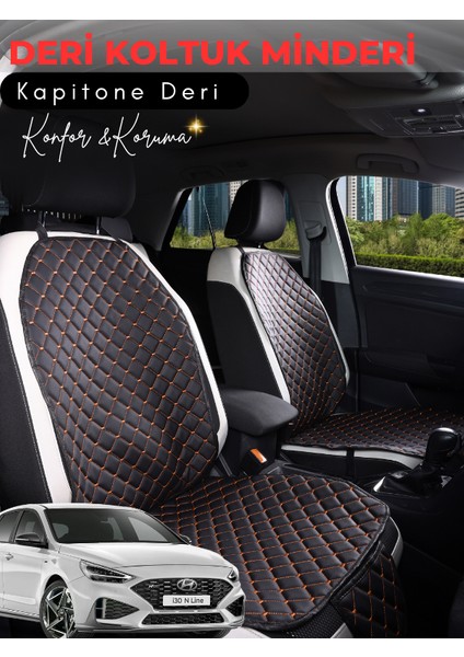 Hyundai I30 Uyumlu 2'li Deri Koltuk Minderi | Universal | Hızlı Montaj | Su Geçirmez | C5
