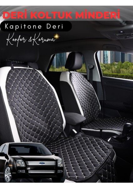 Ford Fusion Uyumlu 2'li Deri Koltuk Minderi | Terletmez | Universal | Oto Aksesuar | A3