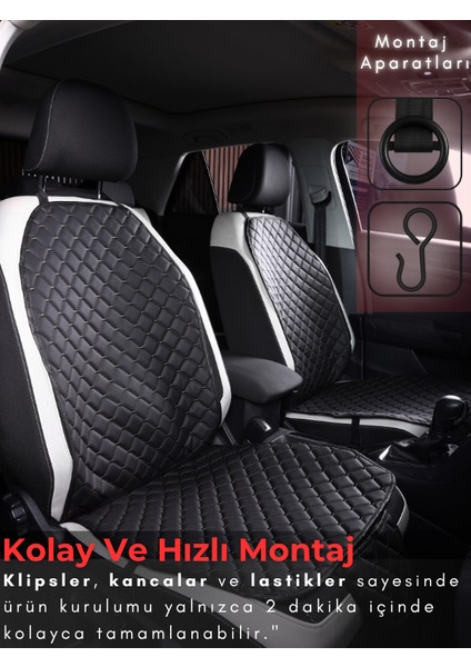 Hyundai I20 Uyumlu 2'li Deri Koltuk Minderi | Terletmez | Kolay Montaj | Oto Aksesuar | C4 indirimleri