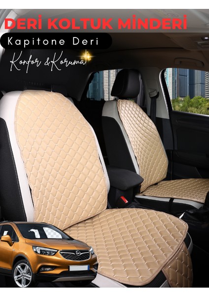 Opel Mokka Uyumlu 2'li Deri Koltuk Minderi | Terletmez | Universal | Tam Koruma | A7