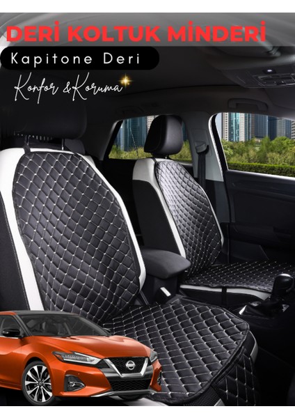 Nissan Maxima Uyumlu 2'li Deri Koltuk Minderi | Terletmez | Kolay Montaj | Oto Aksesuar | B3
