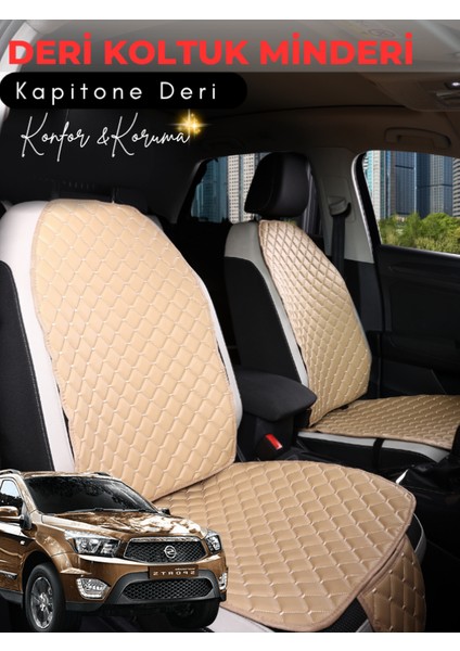 Ssangyong Kyron Uyumlu 2'li Deri Koltuk Minderi | Terletmez | Universal | Oto Aksesuar | B7