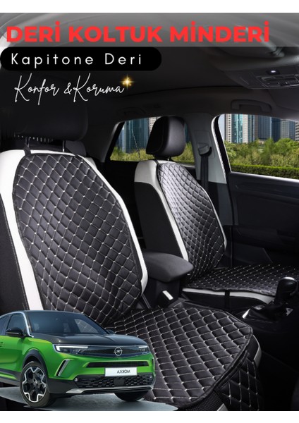 Opel Mokka Uyumlu 2'li Deri Koltuk Minderi | Terletmez | Universal | Oto Aksesuar | B3