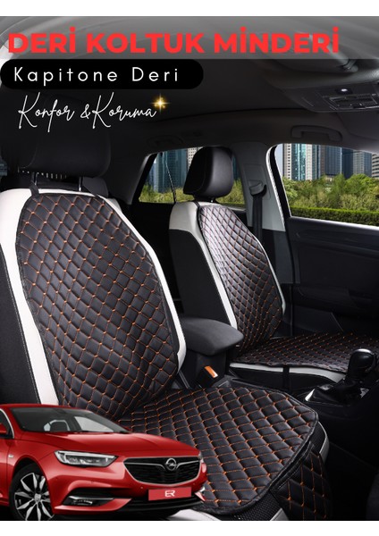 Opel Insignia Uyumlu 2'li Deri Koltuk Minderi | Terletmez | Universal | Su Geçirmez | B5