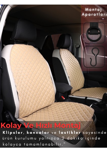 Seat Ateca Uyumlu 2'li Deri Koltuk Minderi | Terletmez | Universal | Tam Koruma | A7 indirimleri
