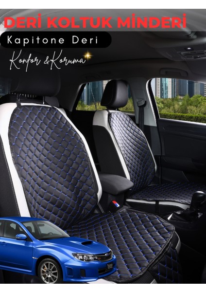 Subaru Imprezza Uyumlu 2'li Deri Koltuk Minderi | Terletmez | Universal | Su Geçirmez | A2