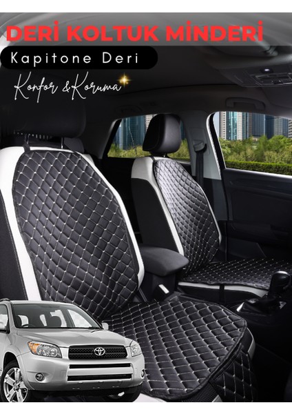 Toyota Rav 4 Uyumlu 2'li Deri Koltuk Minderi | Terletmez | Universal | Oto Aksesuar | A3