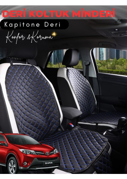 Toyota Rav 4 Uyumlu 2'li Deri Koltuk Minderi | Terletmez | Universal | Oto Aksesuar | B2