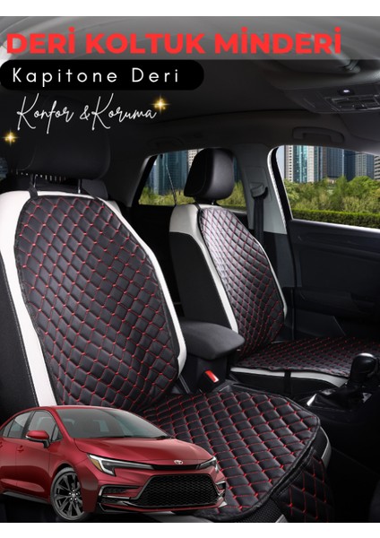 Toyota Corolla Se Sedan Uyumlu 2'li Deri Koltuk Minderi | Universal | Oto Aksesuar | A1