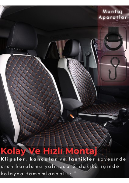 Toyota Hiux Uyumlu 2'li Deri Koltuk Minderi | Terletmez | Kolay Montaj | Oto Aksesuar | A5 indirimleri