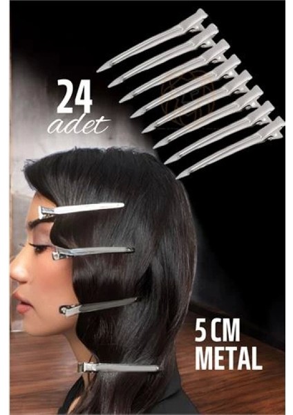 Metal Toka Saç Pensi 24 Adet