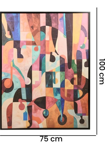 Deco Human Tablo - Renkli - 100X75 cm