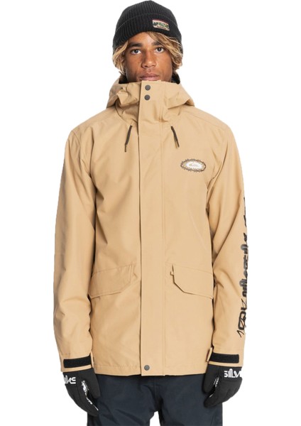 Erkek Snowboard Ceketi In The Hood Kahverengi