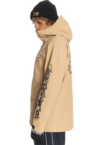 Erkek Snowboard Ceketi In The Hood Kahverengi