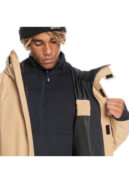 Erkek Snowboard Ceketi In The Hood Kahverengi