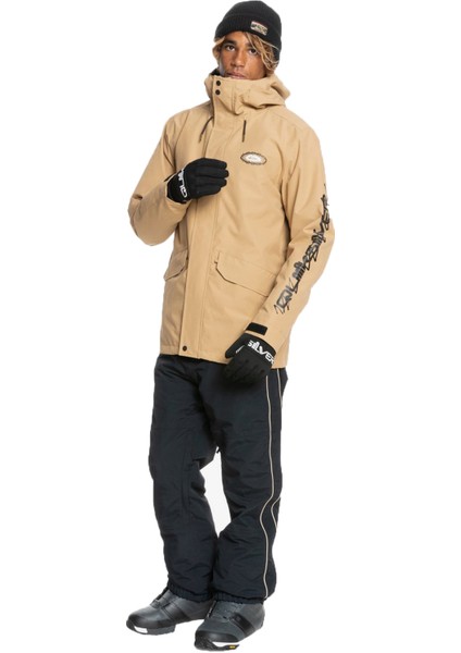 Erkek Snowboard Ceketi In The Hood Kahverengi