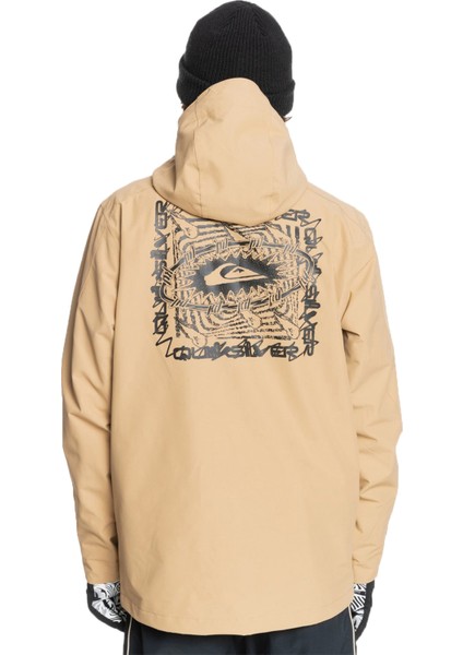 Erkek Snowboard Ceketi In The Hood Kahverengi