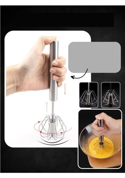 Dönerli Çırpıcı 304 Paslanmaz Çelik Yumurta Çırpıcı fırsatları
