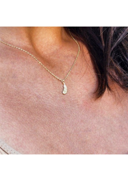 Altın Kolye - Tüy Kıl Minimal Zarif Tarz Gündelik Taşsız Estetik Tasarım 14 Ayar Altın Modern Kolye indirimleri