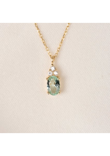 Altın Kolye - 1.50 Ct Nano Peridot Pırlanta Montürü Altın Kolye - Hediyelik Pırlanta Motürü Kolye fiyatları