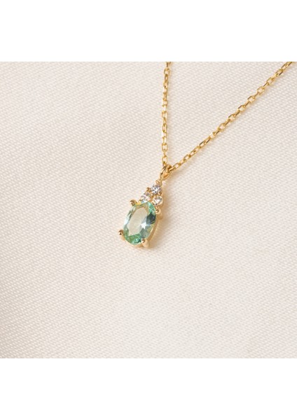 Altın Kolye - 1.50 Ct Nano Peridot Pırlanta Montürü Altın Kolye - Hediyelik Pırlanta Motürü Kolye fırsatları