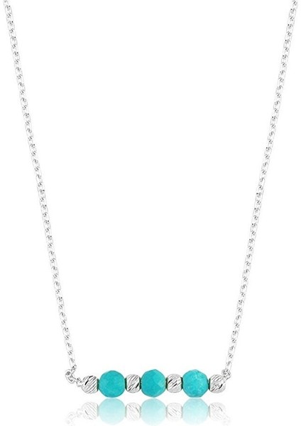 Altın Kolye - Üç Top Firuzeli 14 Ayar Altın Kolye