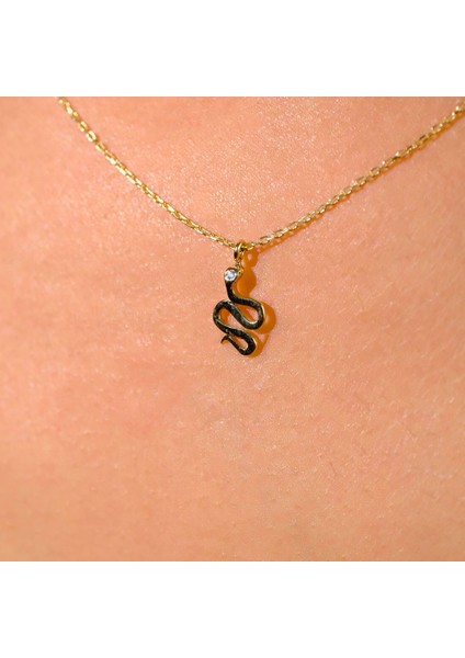 Altın Kolye - Taşlı Yılan 14 Ayar Altın Kolye fiyatları