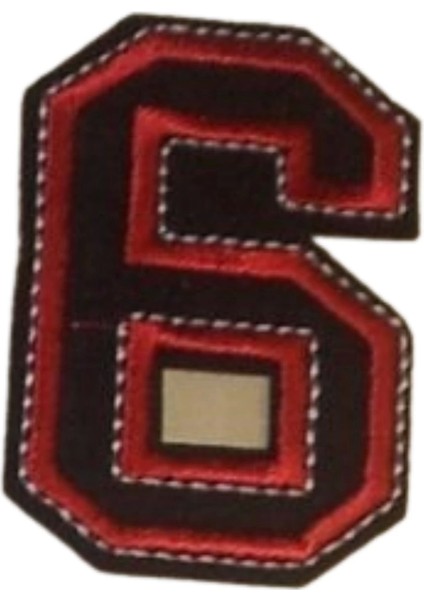 Aplike Ütü Ile Yapışan 6 Rakamı Arma 4x5 cm
