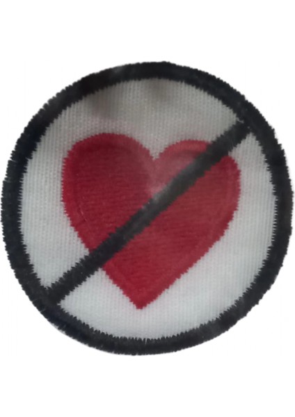 Aplike Ütü Ile Yapışan Kalp Girilmez Arma 3 cm