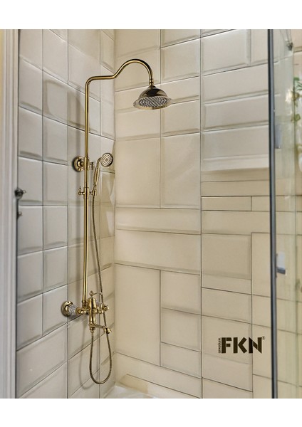 Victoria Mix Borulu Altın Banyo Bataryası